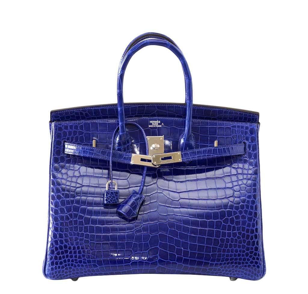 Hermès – Blue Crocodile Birkin
